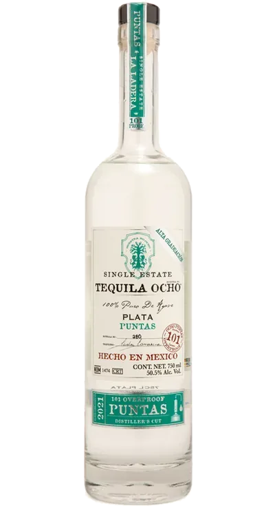 Tequila Ocho Plata Puntas - 2021 La Ladera のボトル