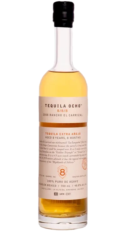 Ocho Tequila 8/8/8 - Rancho El Carrizal Extra Añejo のボトル